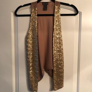 Gold sequins vest